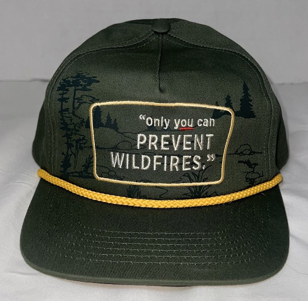 Only You Can Prevent Wildfires Hat Cap One Size Snap Back Green Landmark Project